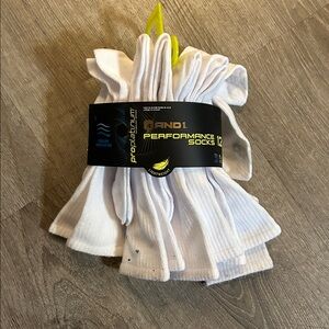 AND1 Men's Athletic White Socks 12-Pack opened pack